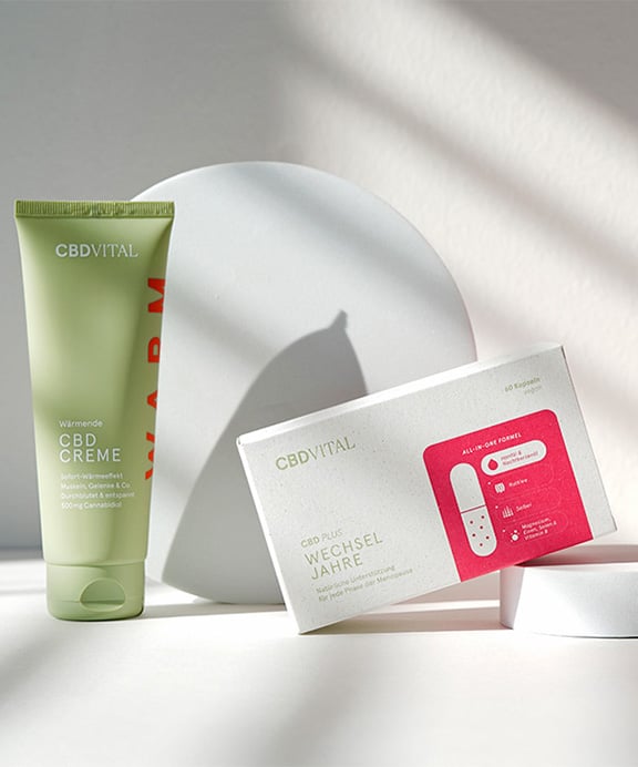 CBD Frauenkraft-Set: W&auml;rmende CBD Creme, CBD Wechseljahre