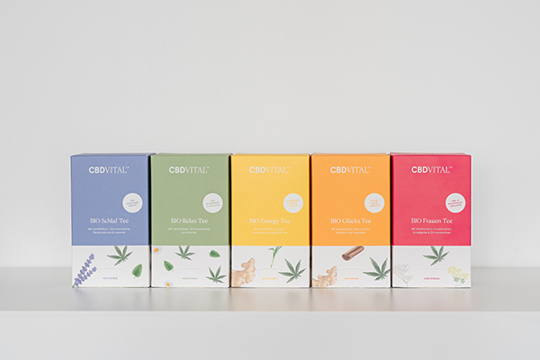 Teebeutel mit CBD, Kräutern und Gewürzen