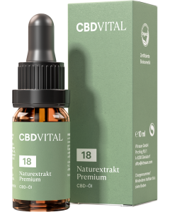 CBD Naturextrakt PREMIUM Öl 18%