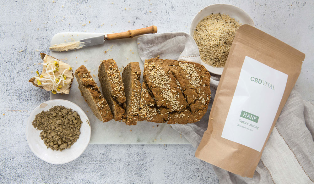 Brot mit Hanfprodukten backen